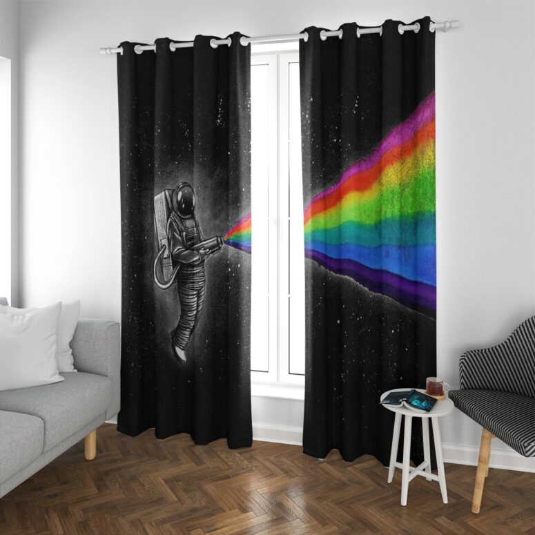 Pink Floyd Window Curtains - Just Remember To Fall in Love