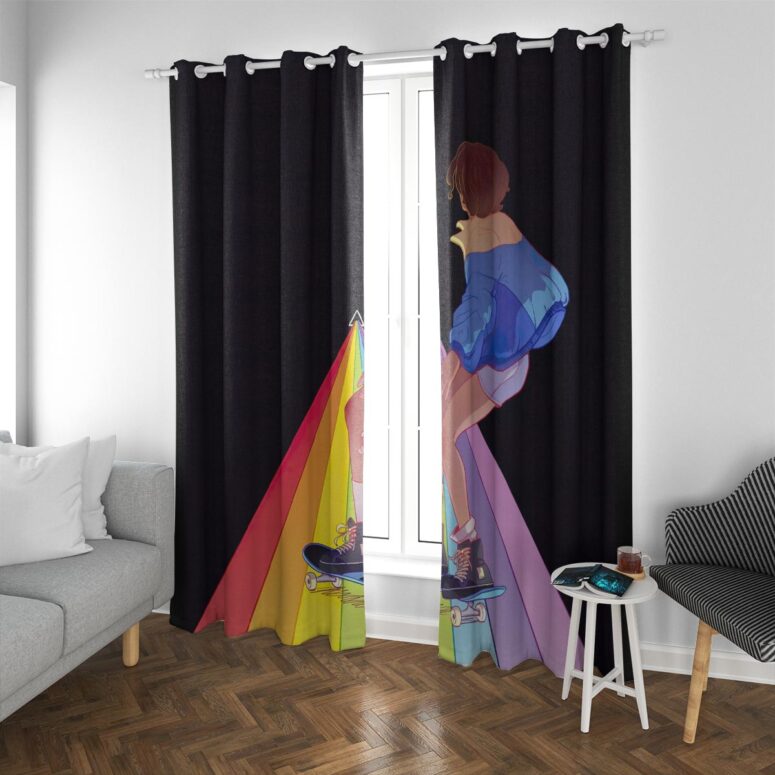 Pink Floyd Window Curtains - Moving to DSOTM Pink Floyd Window Curtains - Moving to DSOTM