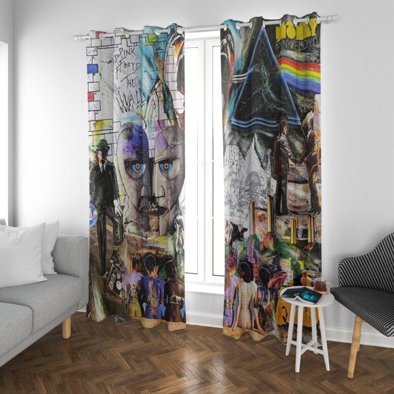Pink Floyd Window Curtains - Pink Floyd Psychedelic Rock Album Cover