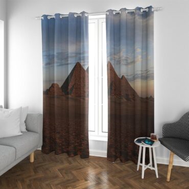 Pink Floyd Window Curtains - DSOM Anniversary Pyramids