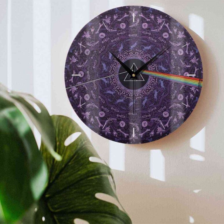 Pink Floyd Wooden Clock - Dark Side of the Moon Album Psychedelic