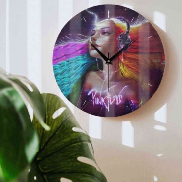 Pink Floyd Wooden Clock - Lady Art Pink Floyd Wooden Clock - Lady Art