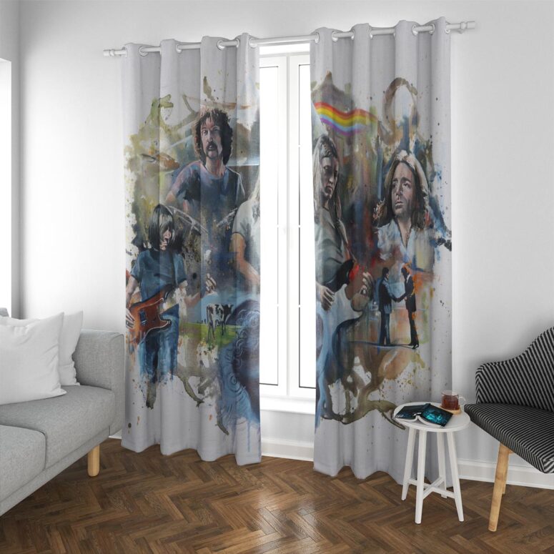 Pink Floyd Window Curtains - OilPaint Artwork Limited Edition Pink Floyd Window Curtains - OilPaint Artwork Limited Edition