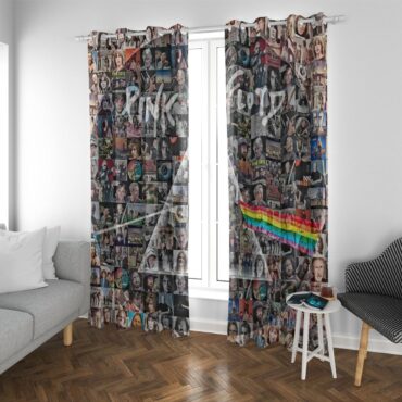 Pink Floyd Window Curtains - Photo Mosaic Print Art of All Things Pink Floyd Window Curtains - Photo Mosaic Print Art of All Things