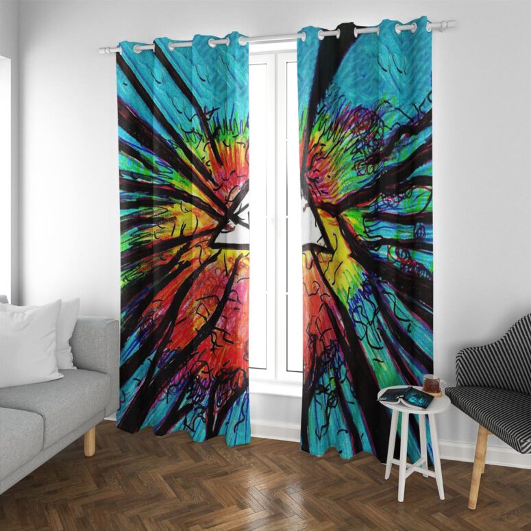 Pink Floyd Window Curtains - Dark Side Of The Moon Psychedelic