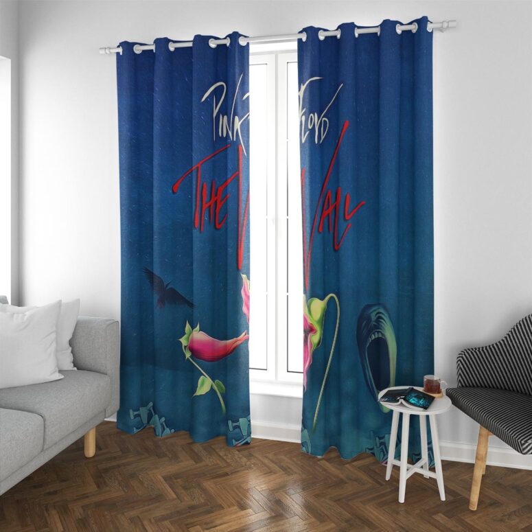 Pink Floyd Window Curtains - The Wall Hammer Flower Screaming Face