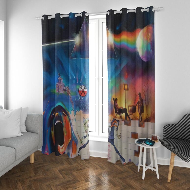 Pink Floyd Window Curtains - The Wall Dark Side of The Moon Fine Art