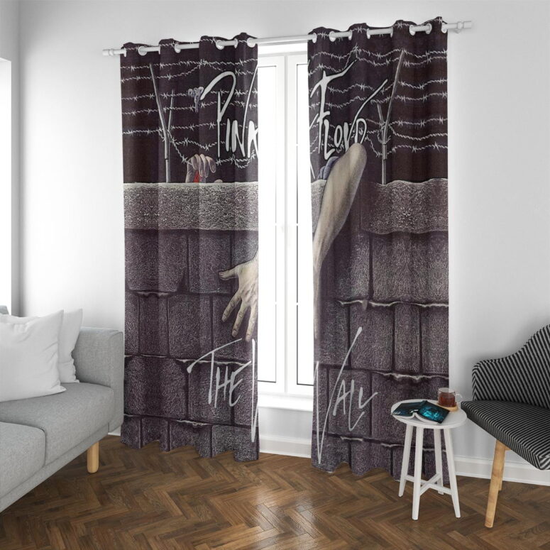 Pink Floyd Window Curtains - Escape from The Wall Pink Floyd Window Curtains - Escape from The Wall