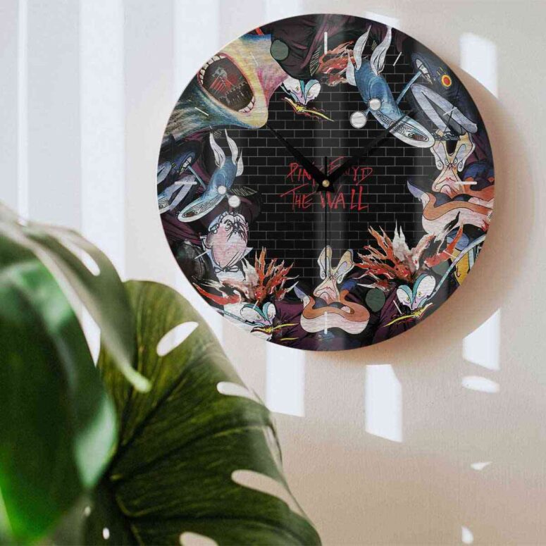 Pink Floyd Wooden Clock - The Wall Immersion Pink Floyd Wooden Clock - The Wall Immersion