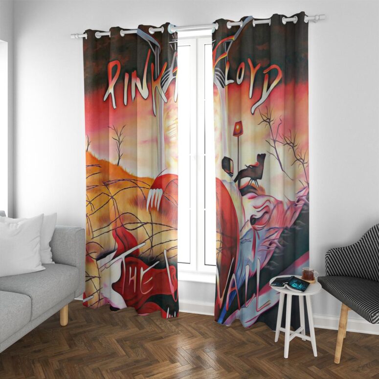 Pink Floyd Window Curtains - The Wall Water Color Painting
