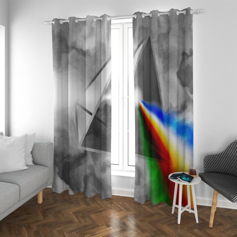 Pink Floyd Window Curtains - Prismatica Pink Floyd Window Curtains - Prismatica