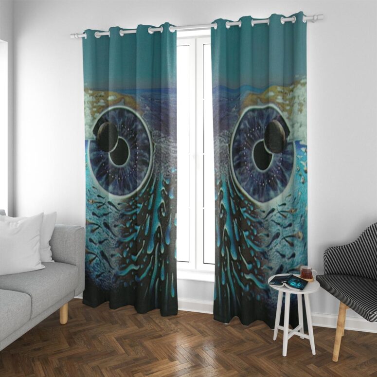 Pink Floyd Window Curtains - Pulse Owl Eyes