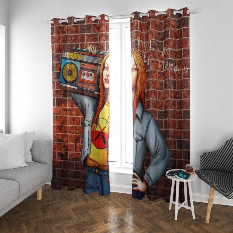 Pink Floyd Window Curtains - Shine on You Crazy Diamond Illustration Pink Floyd Window Curtains - Shine on You Crazy Diamond Illustration