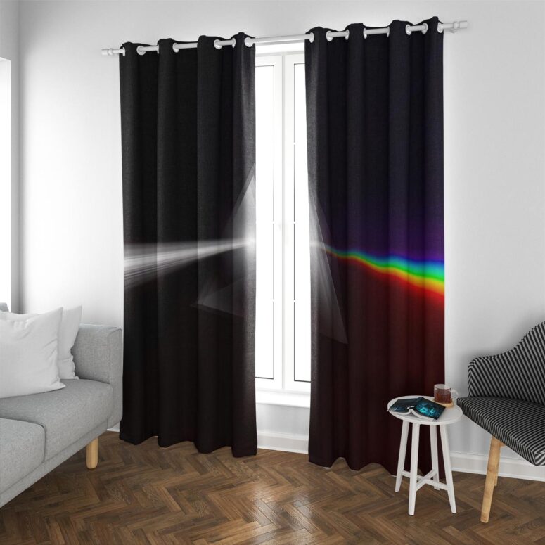 Pink Floyd Window Curtains - The Dark Side of The Moon Digital Painting Pink Floyd Window Curtains - The Dark Side of The Moon Digital Painting
