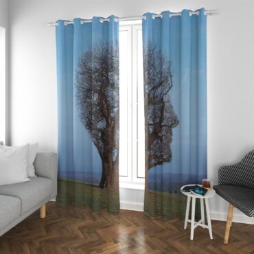 Pink Floyd Window Curtains - Tree Of Half Life Pink Floyd Window Curtains - Tree Of Half Life