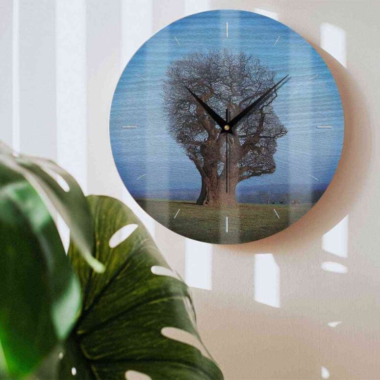 Pink Floyd Wooden Clock - Tree Of Half Life Pink Floyd Wooden Clock - Tree Of Half Life