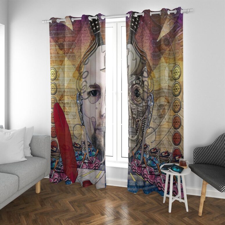 Pink Floyd Window Curtains - Welcome to the Machine Digital Art
