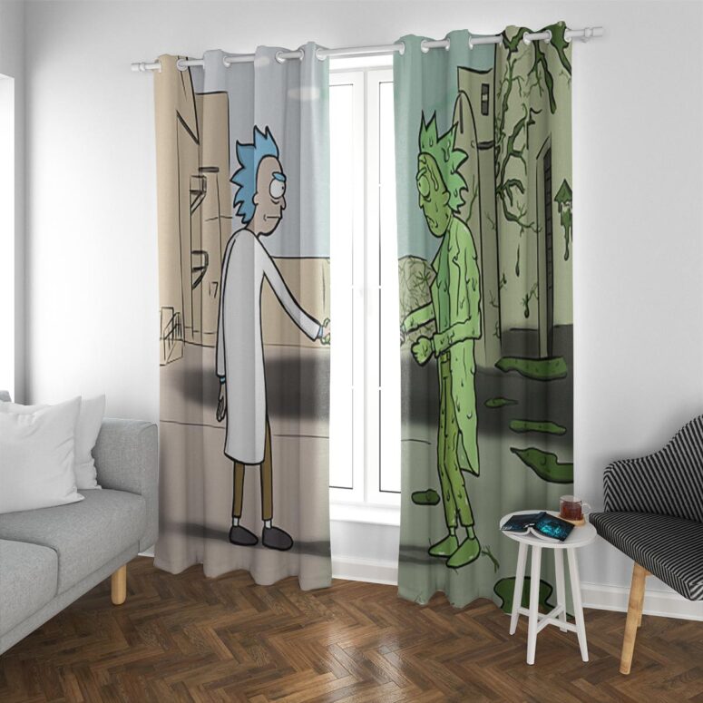 Pink Floyd Window Curtains - Wish You Were Here x Rick Sanchez Pink Floyd Window Curtains - Wish You Were Here x Rick Sanchez