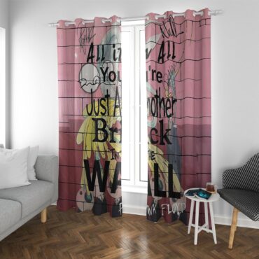 Pink Floyd Window Curtains - You Are Just Another Brick In The Wall Signature