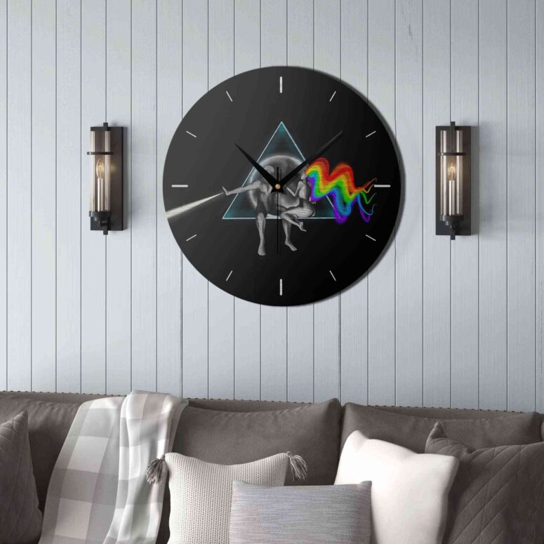 Pink Floyd Wooden Clock - Adam Eva Pink Floyd Wooden Clock - Adam Eva
