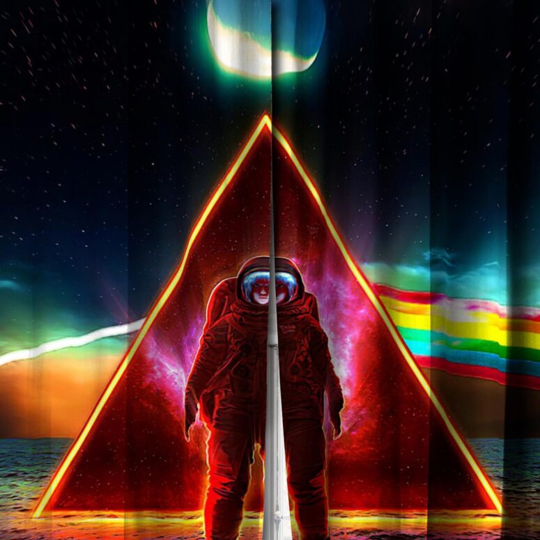 Pink Floyd Window Curtains - Astronaut Dark Side Of The Moon