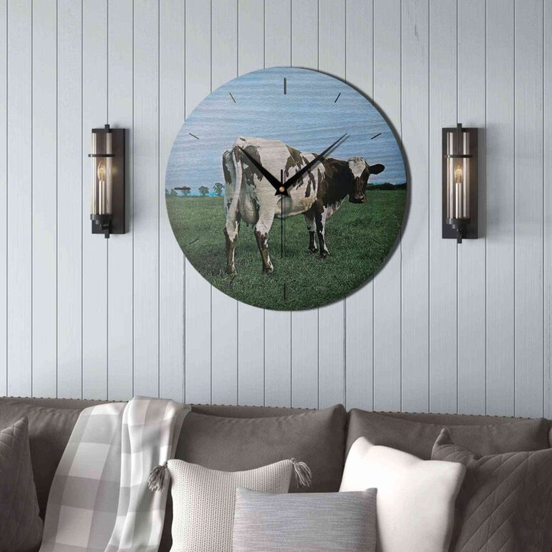 Pink Floyd Wooden Clock - Atom Heart Mother