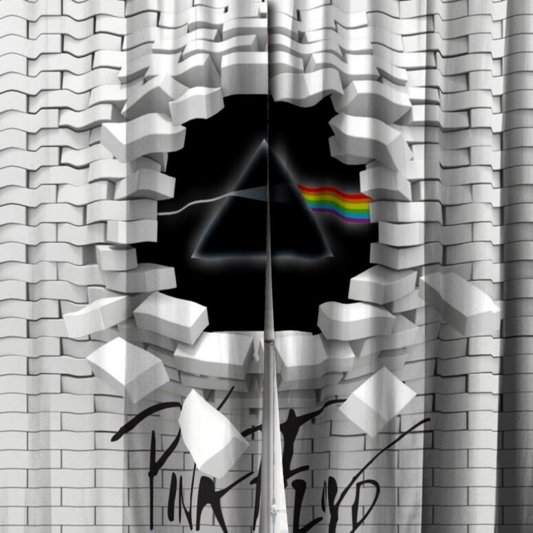 Pink Floyd Window Curtains - Brick In The Wall 3D