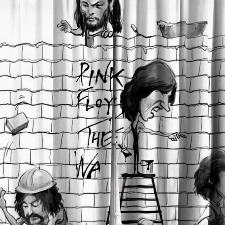 Pink Floyd Window Curtains - Building The Wall Pink Floyd Window Curtains - Building The Wall