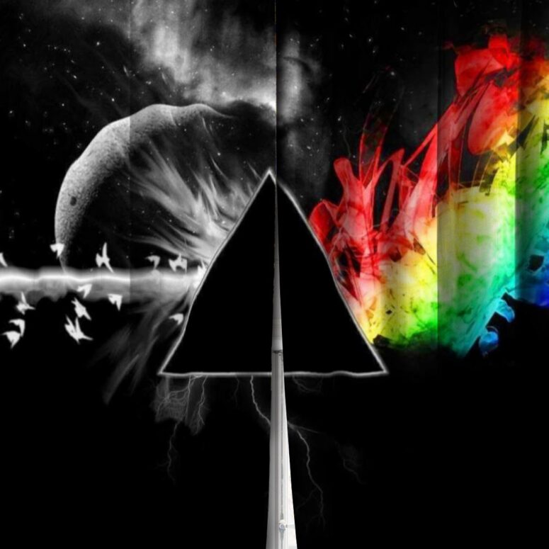Pink Floyd Window Curtains - Dark Side Of the Moon in Space Digital Art Pink Floyd Window Curtains - Dark Side Of the Moon in Space Digital Art
