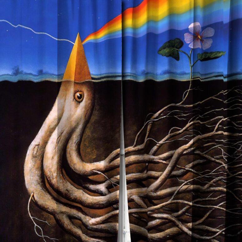 Pink Floyd Window Curtains - Dark Side Of the Root Art Pink Floyd Window Curtains - Dark Side Of the Root Art