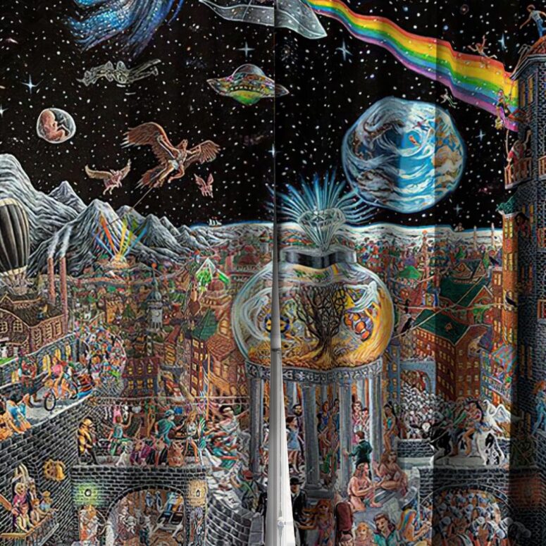 Pink Floyd Window Curtains - Echoes From The Darkside Of The Moon Pink Floyd Window Curtains - Echoes From The Darkside Of The Moon
