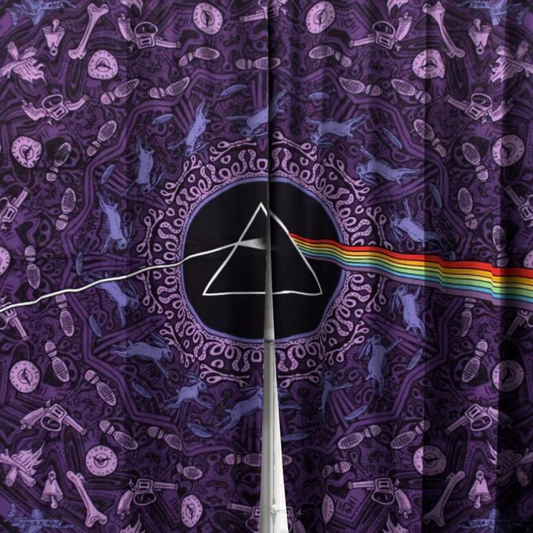 Pink Floyd Window Curtains - Dark Side of the Moon Album Psychedelic Pink Floyd Window Curtains - Dark Side of the Moon Album Psychedelic