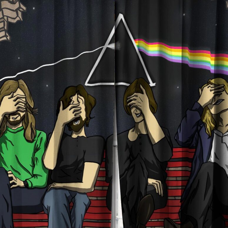 Pink Floyd Window Curtains - Facepalm Pink Floyd Window Curtains - Facepalm