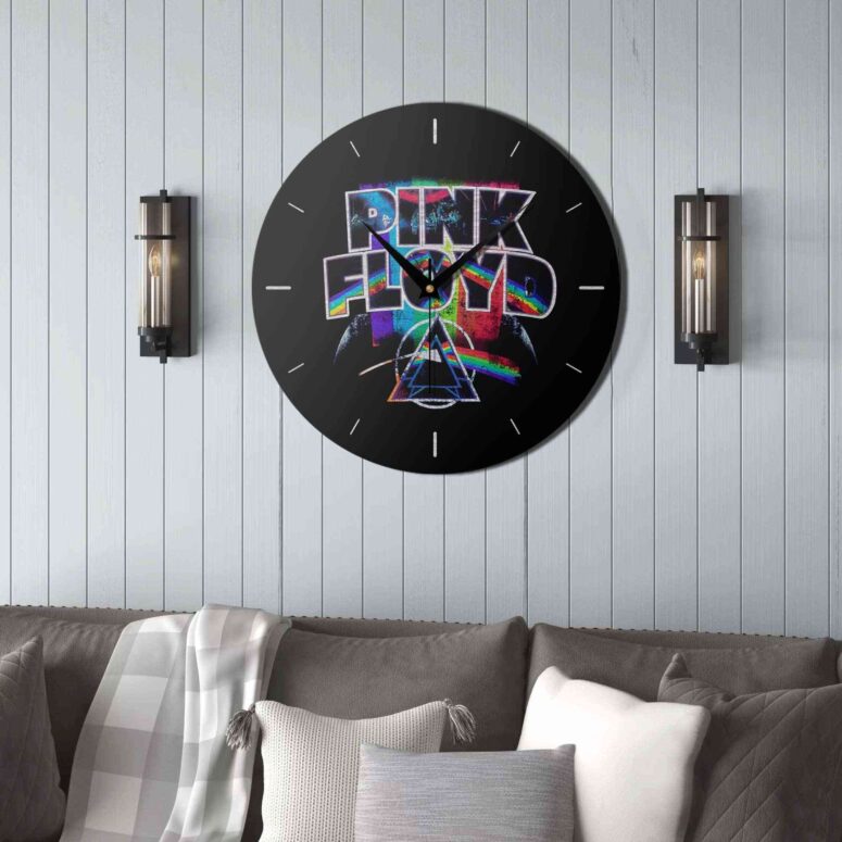 Pink Floyd Wooden Clock - Full Color Pink Floyd Wooden Clock - Full Color