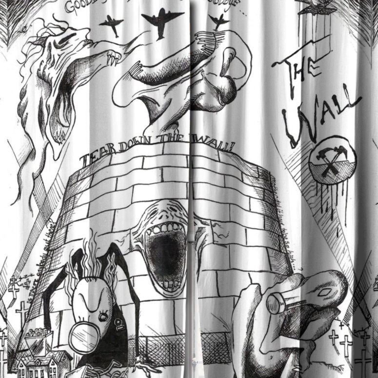 Pink Floyd Window Curtains - Goodbye Blue Sky Tear Down The Wall