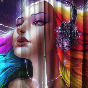 Pink Floyd Window Curtains - Lady Art