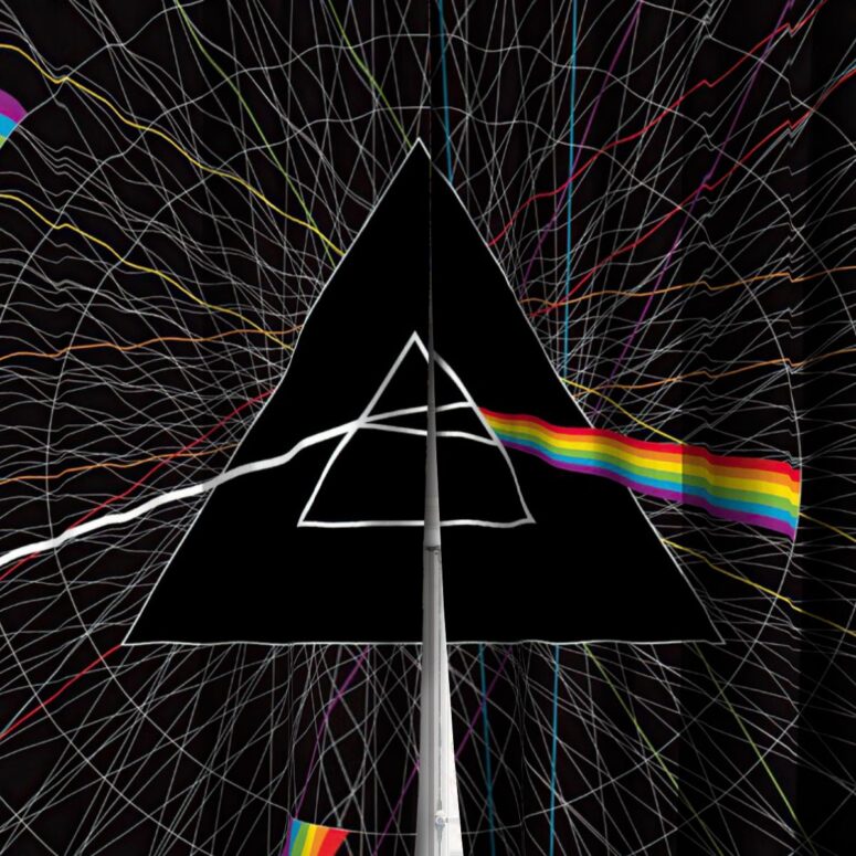 The Dark Side Of The Moon Pink Floyd Window Curtains - Line Art The Dark Side Of The Moon Pink Floyd Window Curtains - Line Art
