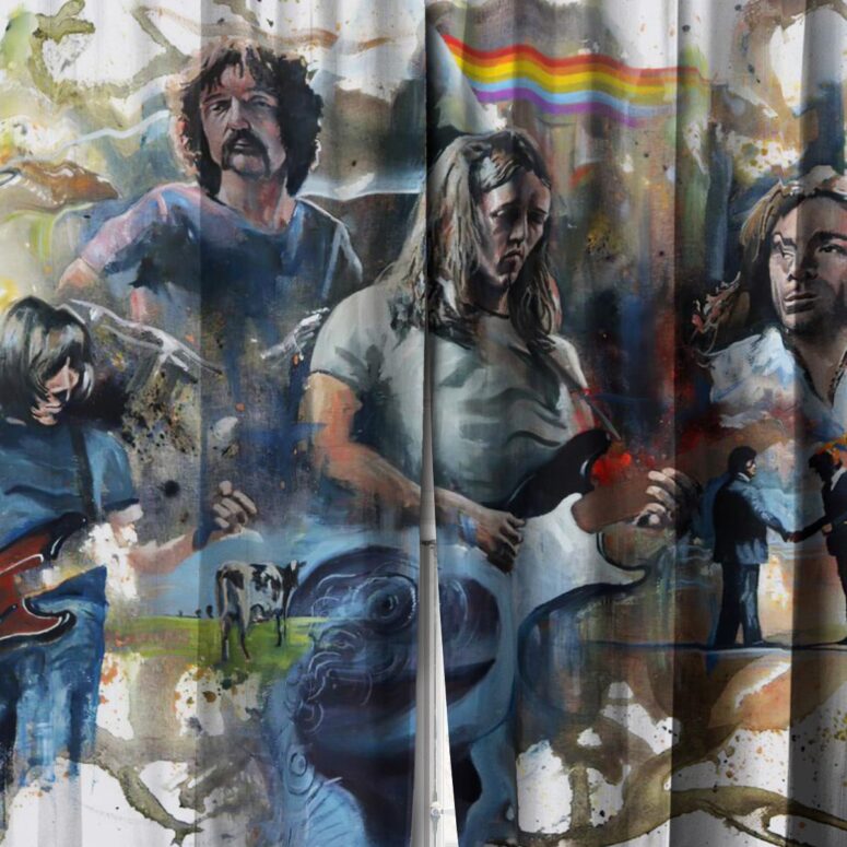 Pink Floyd Window Curtains - OilPaint Artwork Limited Edition Pink Floyd Window Curtains - OilPaint Artwork Limited Edition
