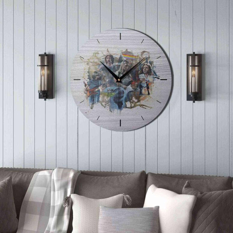 Pink Floyd OilPaint Artwork Limited Edition Wooden Clock