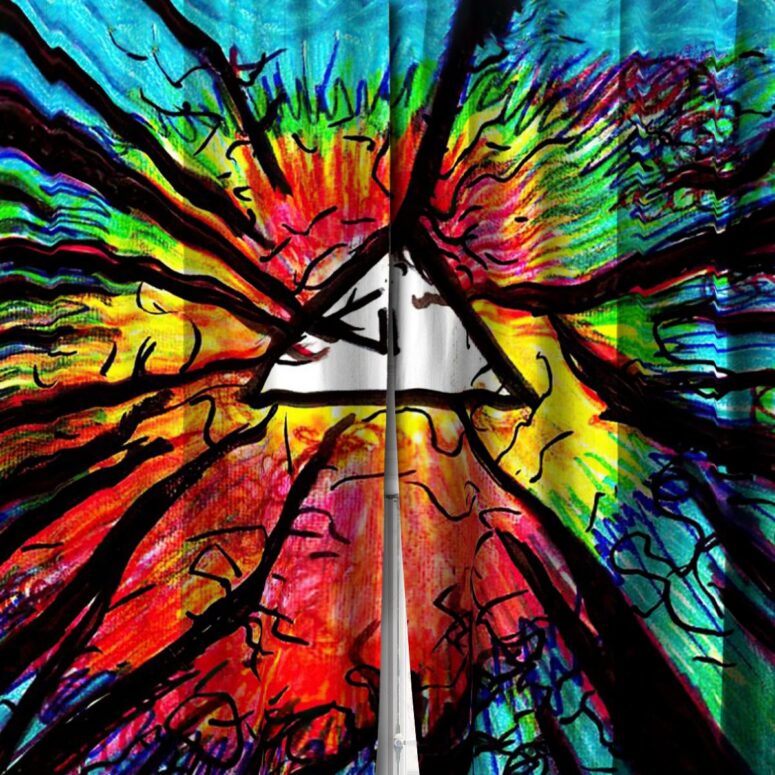 Pink Floyd Window Curtains - Dark Side Of The Moon Psychedelic