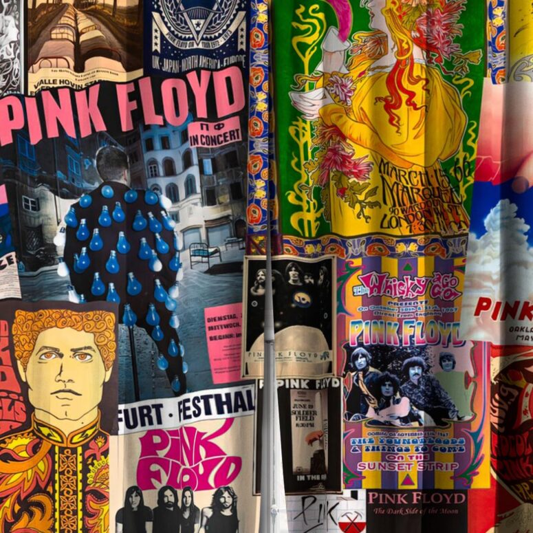 Pink Floyd Window Curtains - Vintage Rock Concert Pink Floyd Window Curtains - Vintage Rock Concert