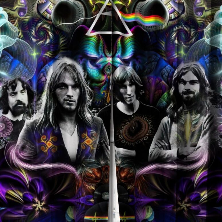Pink Floyd Window Curtains - Dark Side Of The Moon Psychedelic Abstract Art