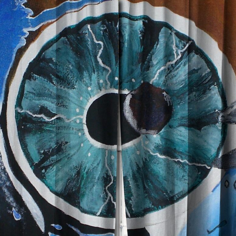 Pink Floyd Window Curtains - Pulse Hand Drawing Art