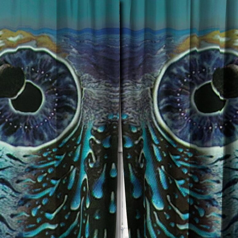 Pink Floyd Window Curtains - Pulse Owl Eyes