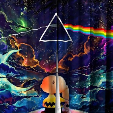Pink Floyd Window Curtains - Snoopy and Charlie Brown Dark Side Of The Moon