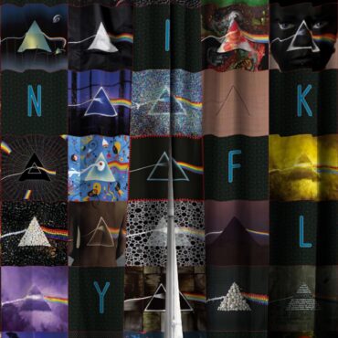 Pink Floyd Window Curtains - The Dark Side of the Moon 40th Anniversary Blue