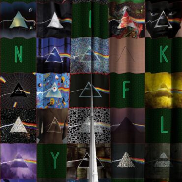 Pink Floyd Window Curtains - The Dark Side of the Moon 40th Anniversary Green