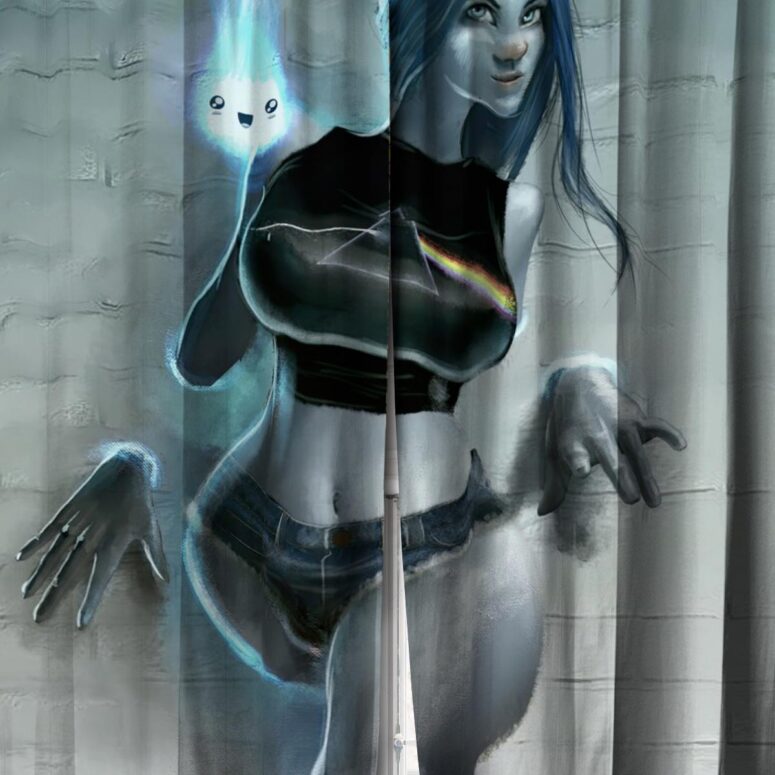 Pink Floyd Window Curtains - The Ghost Girl Pink Floyd fan Pink Floyd Window Curtains - The Ghost Girl Pink Floyd fan