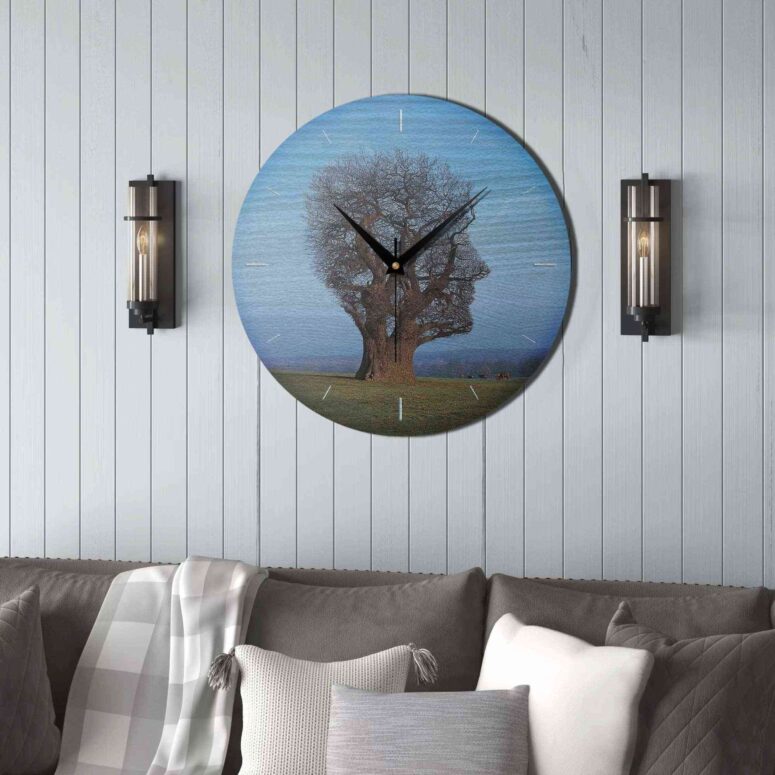 Pink Floyd Wooden Clock - Tree Of Half Life Pink Floyd Wooden Clock - Tree Of Half Life