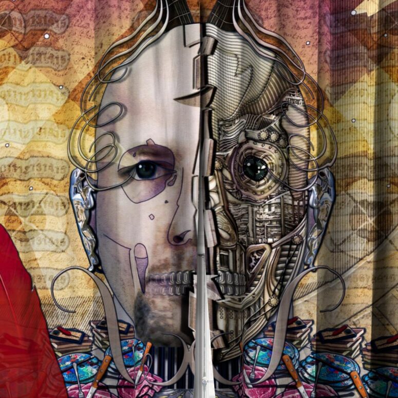 Pink Floyd Window Curtains - Welcome to the Machine Digital Art